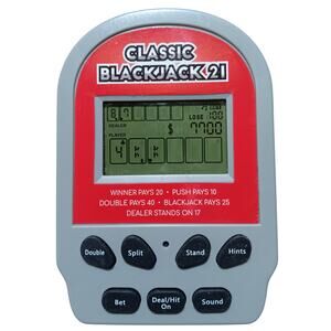 Classic Blackjack 21 Electronic Handheld Game Works Pre-owned Battery Operated